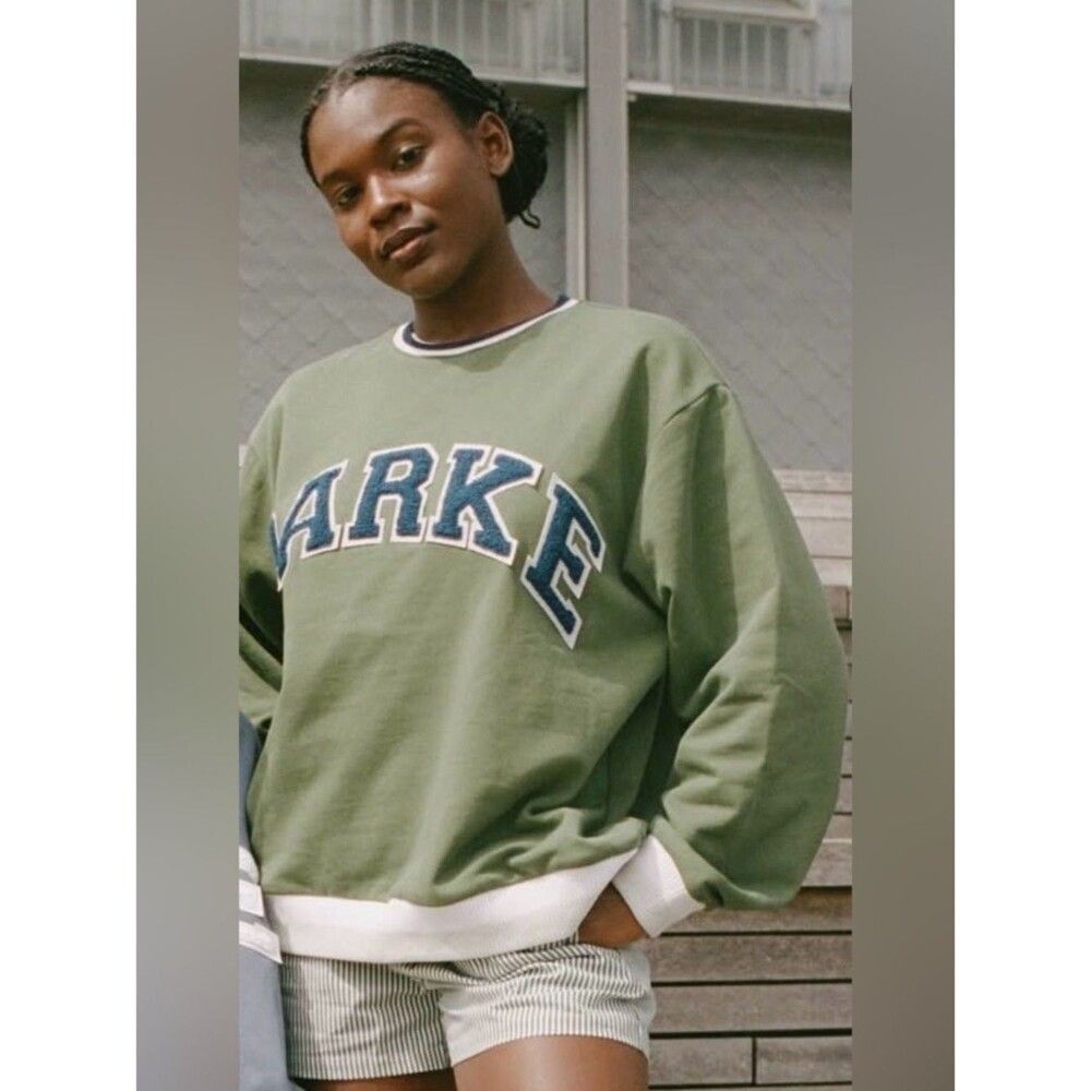 Parke Back to School Matcha Varsity Sweatshirt